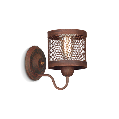 Aplique 1 luz con malla color oxidada E27