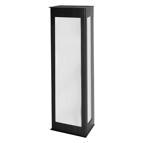 Medio farol 2 x E27 de aluminio color negro