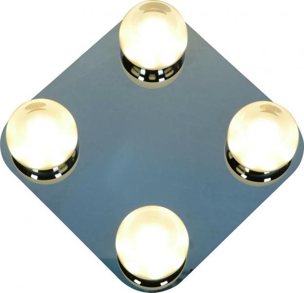 Aplique cuadrado led 4x5W 3000K cromo bola