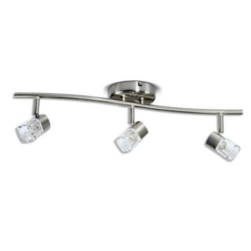 Spot 3 luces g9 c/tul. cristal platil