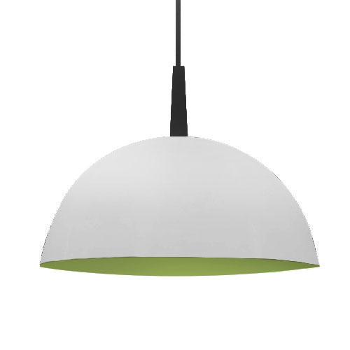 CAMPANA 1/2 ESFERA BLANCO/VERDE 40CM. 306/C BL/VE