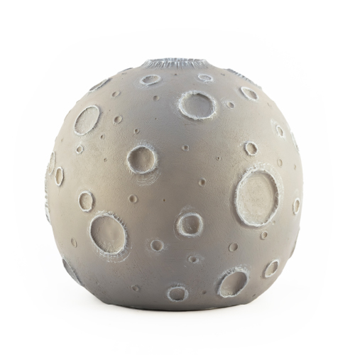 Velador luna gris poliserina con adaptador de USB a 220 18,8x18,8x17,5cm