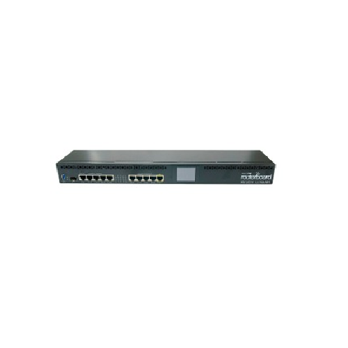 ROUTER BOARD, 10 PUERTOS GIGABIT + 1SFP + 1 USB, PANTALLA LCD (RACKEABLE)