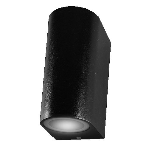 BIDIRECCIONAL P/DIC. GU10 2x50W CURVO NEGRO