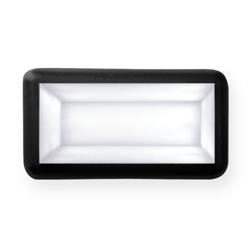 Tortuga de PVC para exterior rectangular 1 luz negra