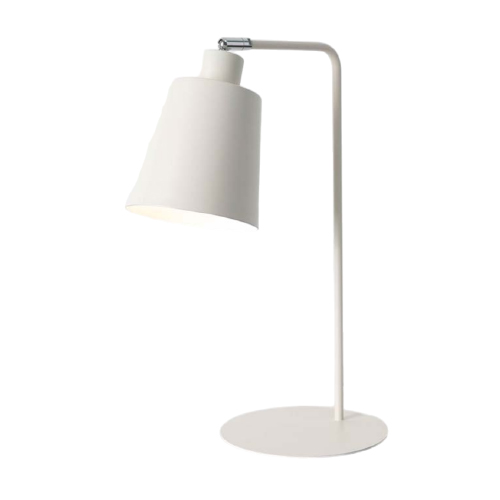 Lámpara de mesa de hierro con pantalla movible blanco tiza