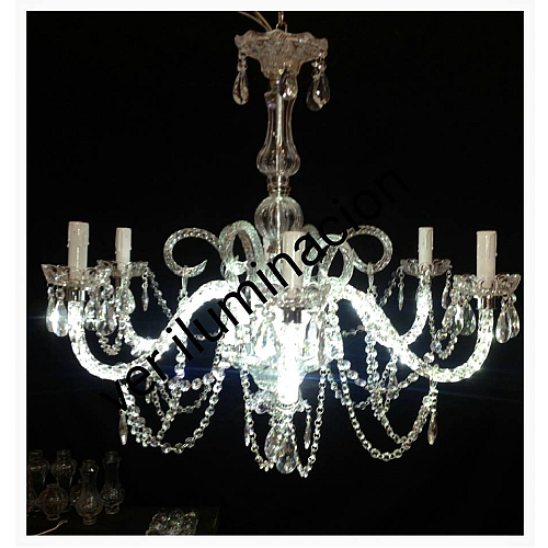 ARAÑA 6 LUC.E14 C/BRAZO TORCIN.C/PANT.BCA.2006