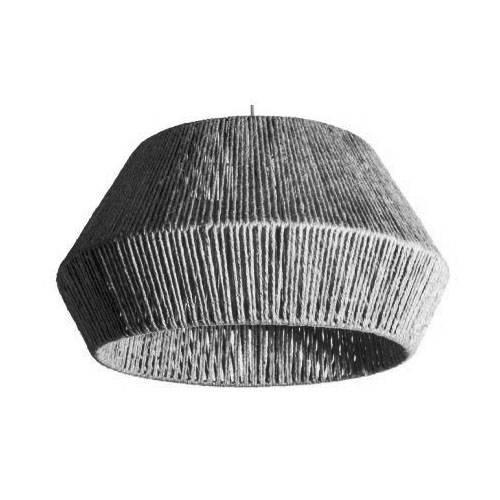 Colgante de 2 luces de cuerda 50 x 25 cm gris