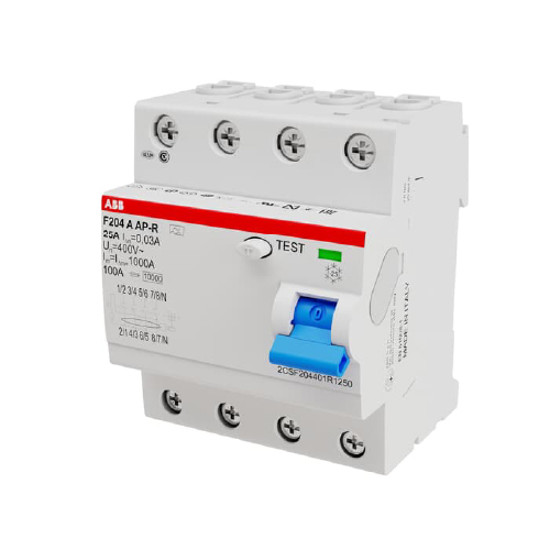 INT.DIF. TETRAP.25A  30MA  AI  CLASE A F204 A-25/0.03 AP-R