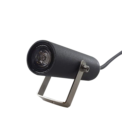 Spot estanco led blanco cálido 3W 5 grados 220V negro con tapa boca