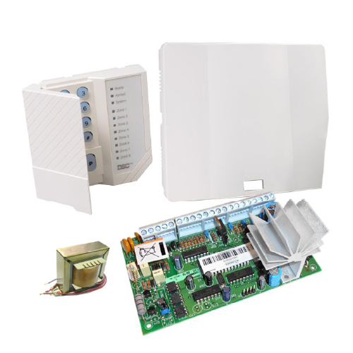 KIT 585/1555 + LC100+ SIRENA INT SIP-100 + BATERIA + TRAFO + GABINETE PVC O METAL