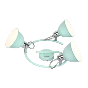 Aplique Lenora 3 luces E14 verde