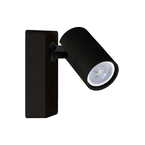 Aplique 1 luz GU10 12X6X16cm negro