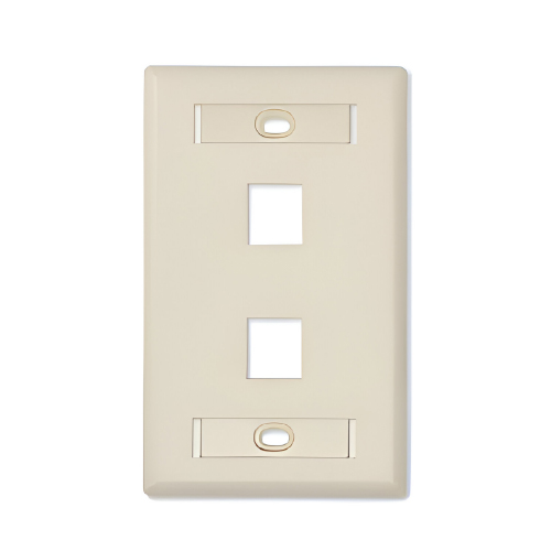 FACEPLATE CARGADO 2P BEIGE (CAT5E) (T568 B)