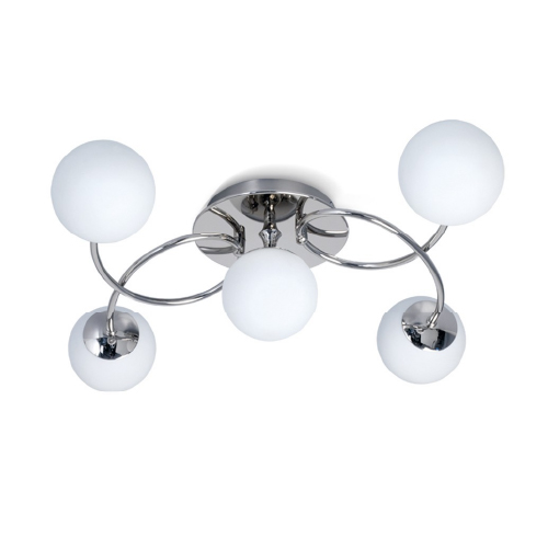 PLAFON 5 LUCES G9  CROMO