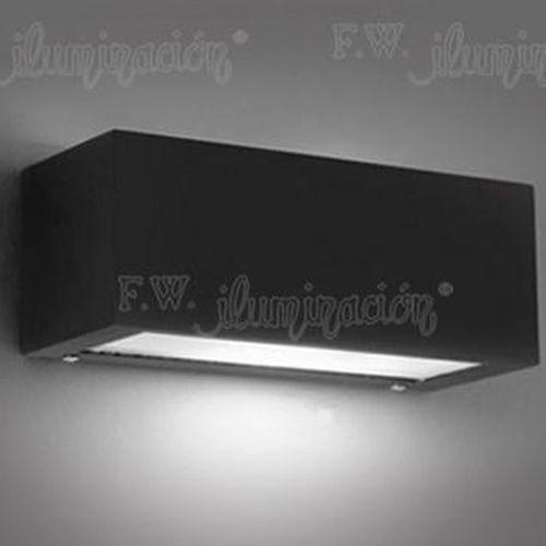 Aplique 1luz e27 alum. visor acrilico lateral