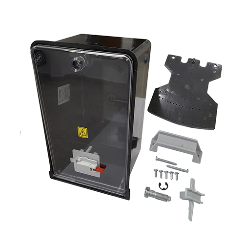 Caja medidor trifásica con RST embutir 415x265x210