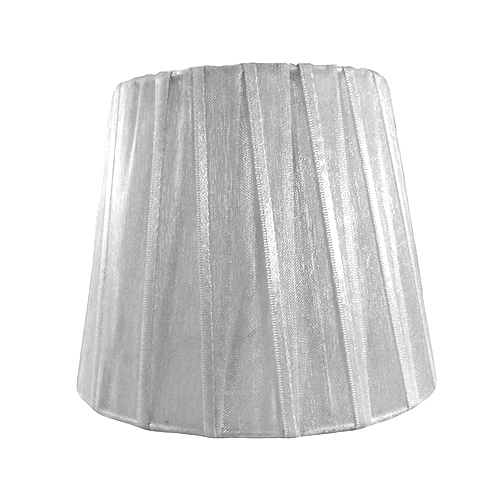 Pantalla de organza para araña de cristal 10x14x12 blanca