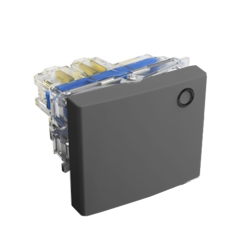 INT.UNIP.MED.1 PTO.C/NEON 16AX-250V Gris 55332