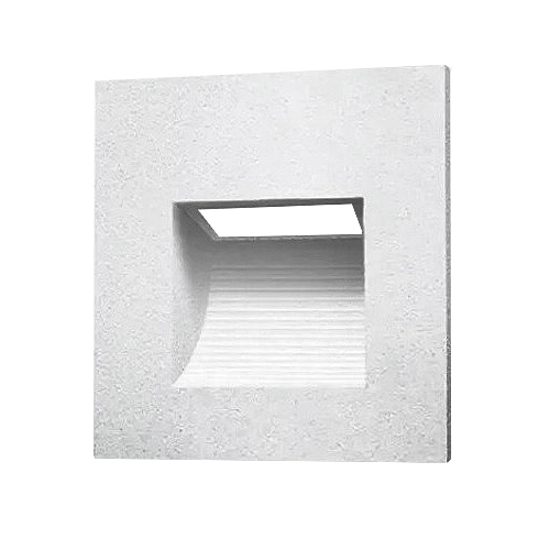 Embutido ext. alu. 1x3w led asim. c/fuente blanco