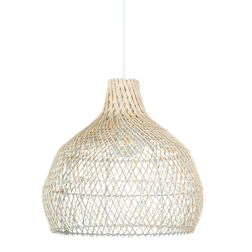 Colgante ratan yakarta blanco 45x45cm