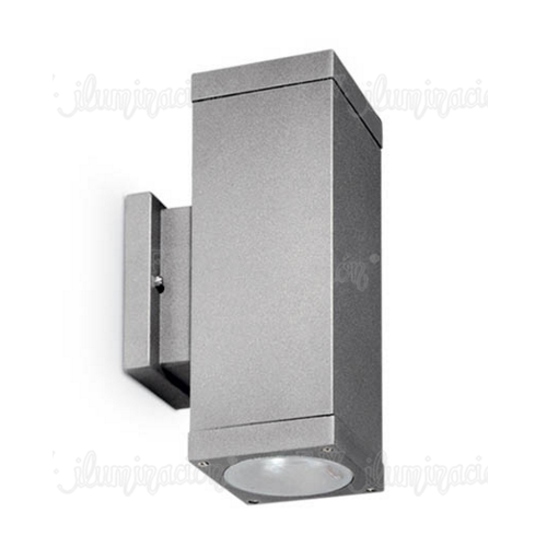 Bidireccional de aluminio cuadrado 2xAR111 GU10 negro