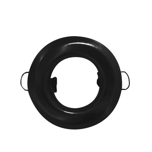 Embutido dicroica fijo redondo sin zócalo negro 100mm