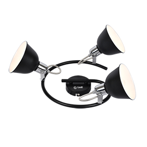 Aplique Lenora 3 luces E14 negro