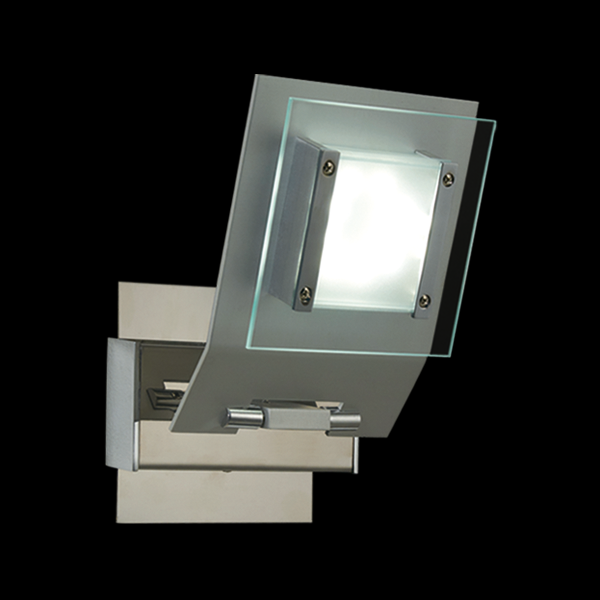 APLIQUE 1 LED 12W 220V VIDRIO-ACERO INOX.  7010/1