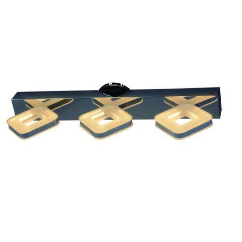 Aplique led 3x5W 3000K cromo modelo toilette