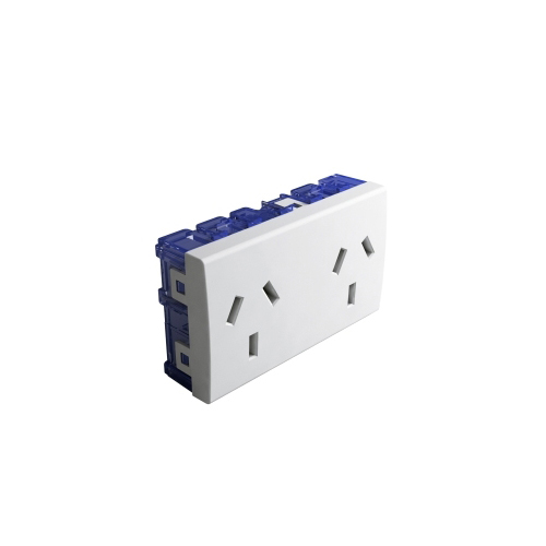 TOMA C/TIERRA DOBLE 10A. Bco. 45287