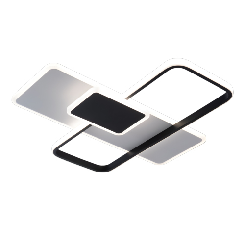 PLAFON LED 42W 3 RECTANGULOS SATINADO Y NEGRO