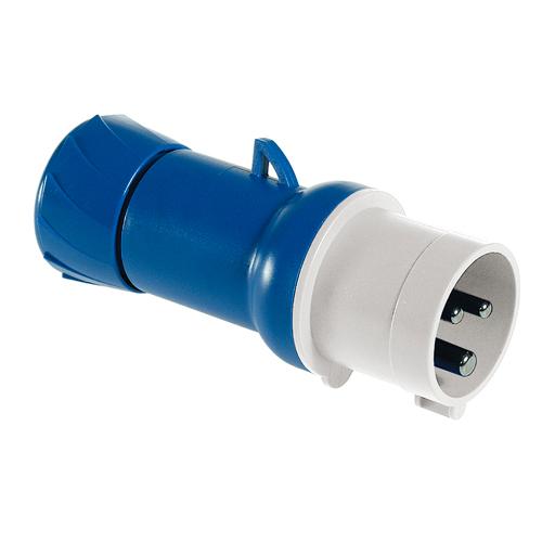 FICHA MACHO 16A 2P+T 220V IP44