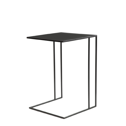 MESITA DE ARRIME HIERRO  Y  CHAPA  NEGRO