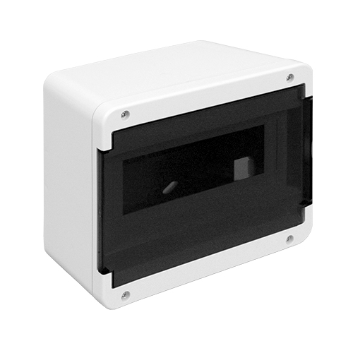 Caja din exterior 4/8 bocas con puerta