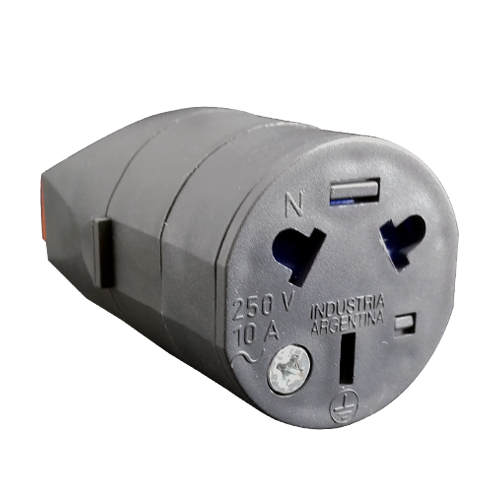 Ficha hembra salida Longitudinal 10A negro