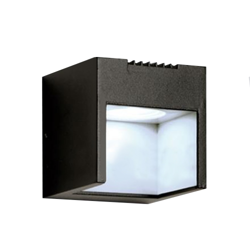 Aplique de LED 3w luz cálida de aluminio para exterior modelo QUBO