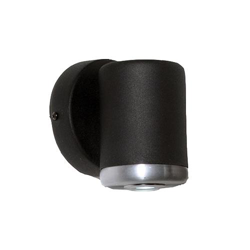 APLIQUE  ALUMINIO 1 LUZ LED COB 3W CAL.NEGRO 5000