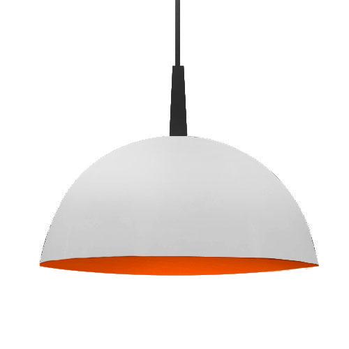 CAMPANA 1/2 ESFERA NEGRO/NARANJA 21CM. 306/A NG/NJ