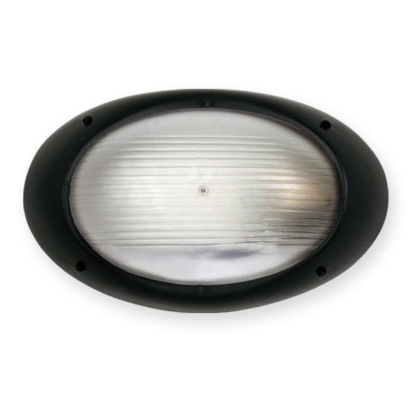 Tortuga E27 de PVC ovalada negra