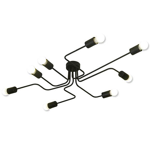 ARAÑA HIERRO 8 LUCES E27 NEGRA 9001/NG