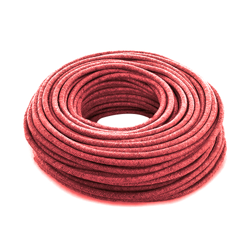 CABLE TEXTIL 2x0.75 ROJO xmt.