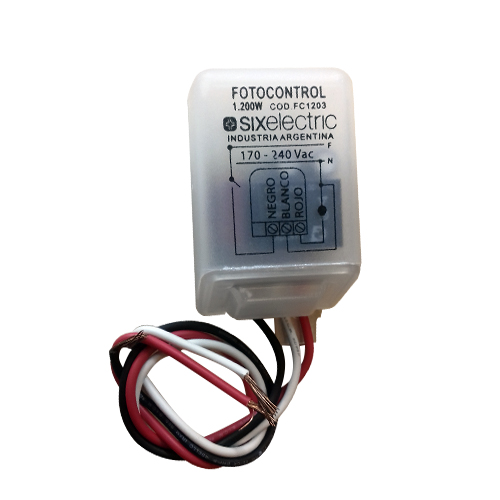 Fotocontrol electrónico 3 cables 1200W