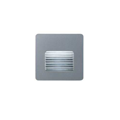 Embutido cuad. 8,3cm 1x1W led blanco calido gris