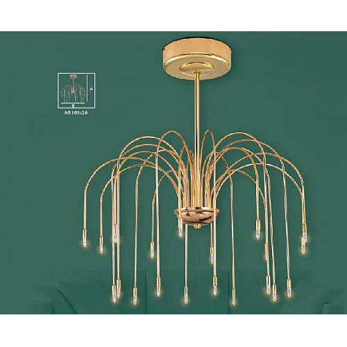 ARAÑA LINEA LLUVIA ORO MATE AR165/20