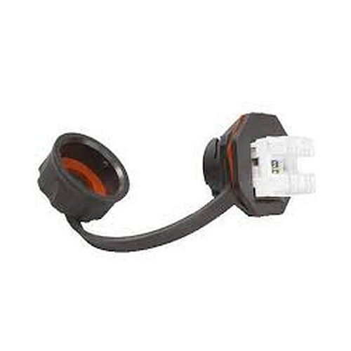 JACK RJ45 INDUSTRIAL CAT5E IP67, NEGRO (FTP)