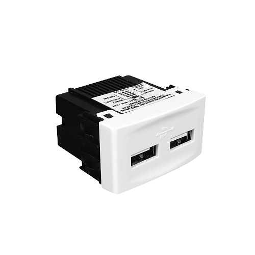 Módulo cargador USB doble negro