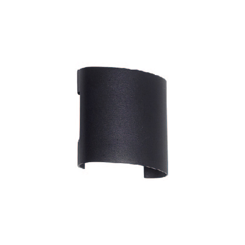 Aplique wari aluminio y vidrio 2W IP54 3000K 8x5x3,5cm negro