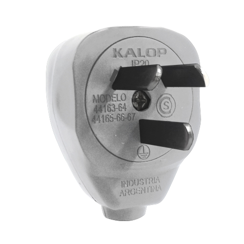 Ficha Macho Salida Lateral 10A. blanco