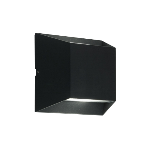 Aplique de LED 2x6w luz cálida de aluminio para exterior bidireccional modelo Trebol Doble